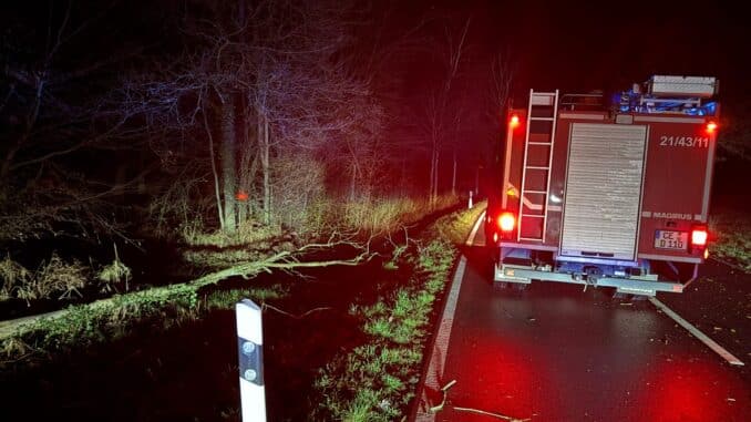 FW Flotwedel: Sturmtief "Bernd" sorgt für Feuerwehreinsatz bei Wiedenrode