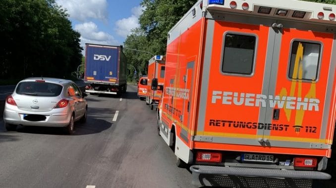 FW-GLA: Verkehrsunfall auf der B224