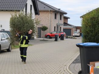 FW Gangelt: Gelungene Weihnachtsbaumaktion der Jugendfeuerwehr