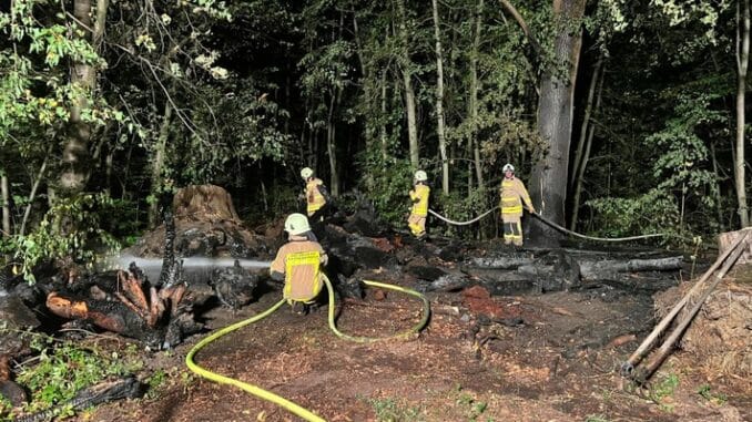 FW Grevenbroich: Größerer Waldbrand durch schnelles Eingreifen der Feuerwehr verhindert / Waldbrandgefahr steigt noch - Hinweis auf Rauchverbot im Wald
