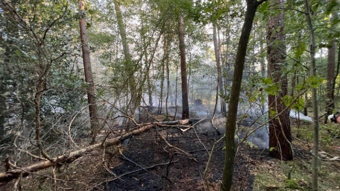 FW Hünxe: Waldbrand mit Folgeeinsatz