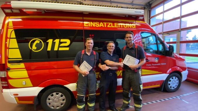 FW Hünxe: Zweifache Verstärkung für die Einheitsführung Hünxe