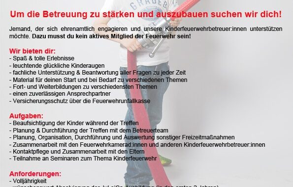 FW-KLE: Kinderfeuerwehr Bedburg-Hau: Vorbilder gesucht!