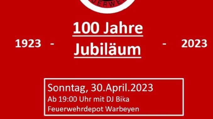FW-KLE: Löschgruppe Warbeyen feiert ihr 100-jähriges Jubiläum