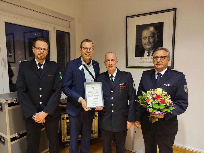 FW-KLE: Stefan Veldmeijer wird Ehrenwehrleiter der Freiwilligen Feuerwehr Bedburg-Hau