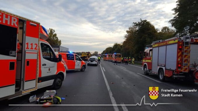 FW Kamen: Abschlussmeldung++++ BAB 1 Fahrtrichtung Köln