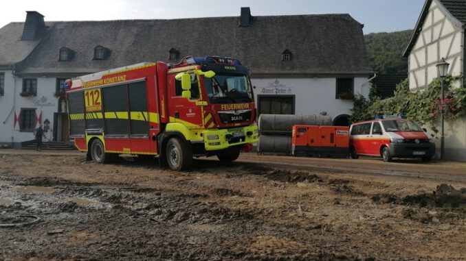 FW Konstanz: Feuerwehren aus dem Landkreis Konstanz waren in Rheinland-Pfalz im Katastrophengebiet im Einsatz (FOTO)