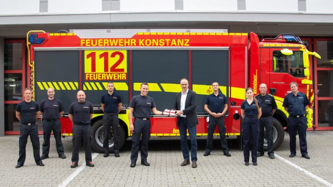 FW Konstanz: OB besucht die Einsatzkräfte der Feuerwehr Konstanz des Hochwassereinsatzes in RLP