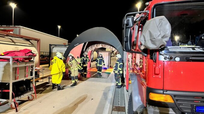 FW Lehrte: Erneuter Gefahrguteinsatz beim MegaHub Lehrte