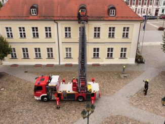 FW Lügde: Drehleiterausbildung in der Partnerstadt Angermünde