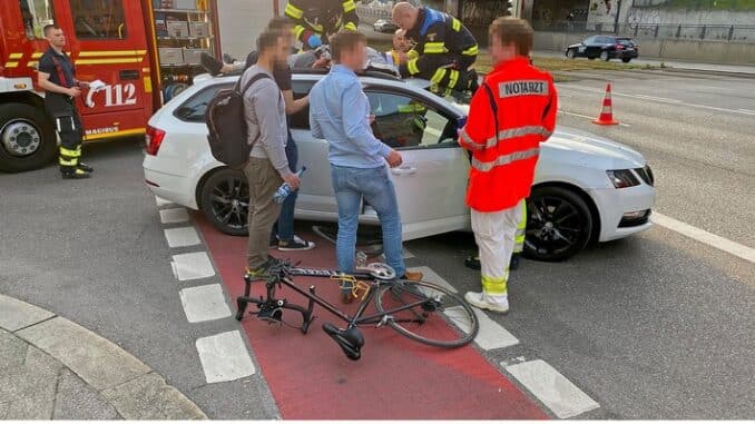 FW-M: Fahrradfahrer schwer verletzt (Westend)