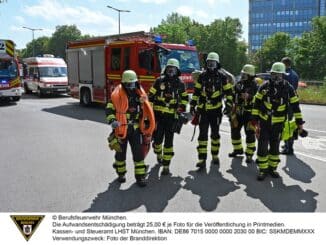 FW-M: Großeinsatz auf Baustelle (Olympiapark)