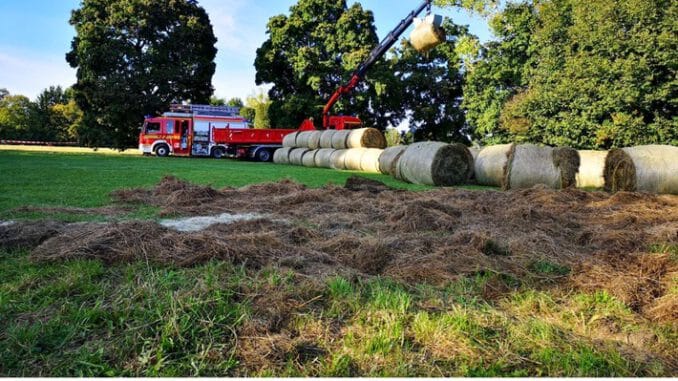FW-M: Heuballen mit akuter Brandgefahr (Pasing)