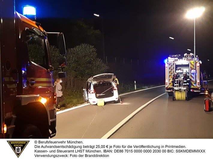 FW-M: Mann schwer verletzt bei Verkehrsunfall (Langwied)