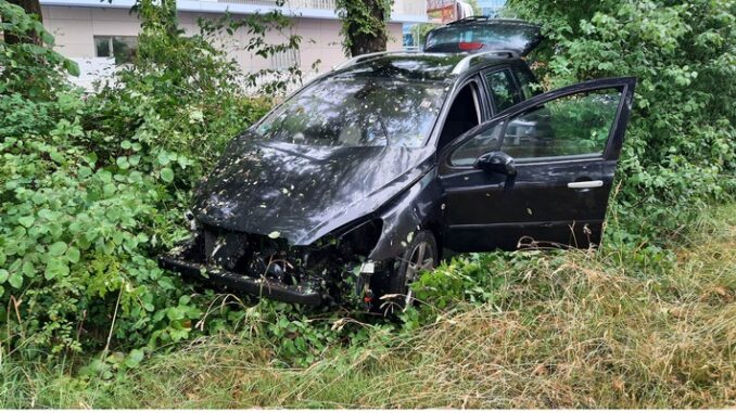 FW-M: Verkehrsunfall - Fahrzeug landet im Grünstreifen (Obersendling)