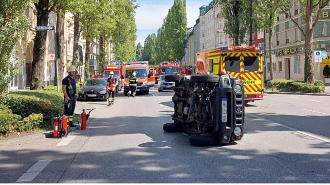 FW-M: Verkehrsunfall in der Innenstadt (Ludwigsvorstadt)