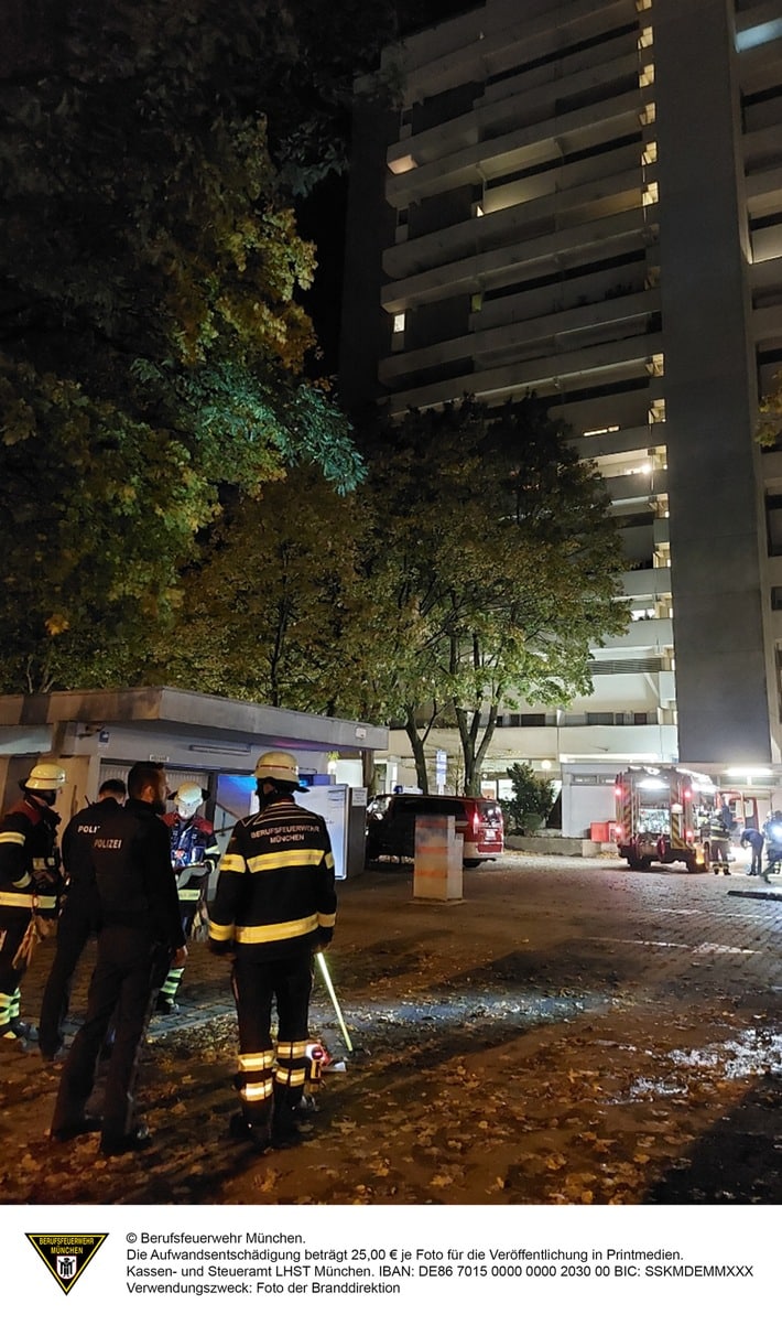 FW-M: Zimmerbrand im elften Stock (Bogenhausen)