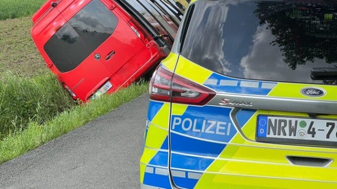 FW-MK: Fahrzeug im Graben