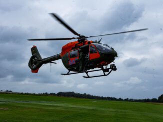 FW-MK: SAR-Hubschrauber der Bundeswehr landet auf dem Flugplatz Sümmern