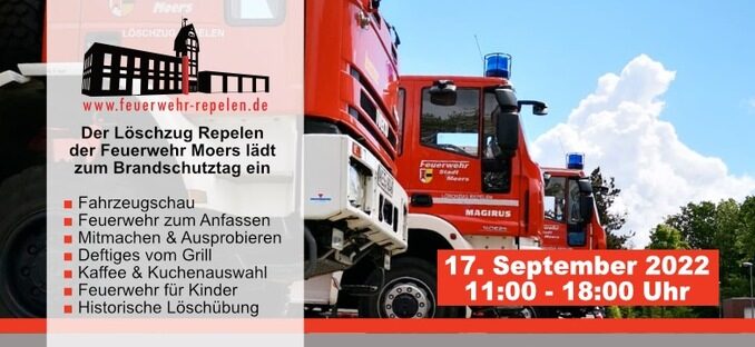 FW Moers: Brandschutztag beim Löschzug Repelen am Samstag 17. September / Fahrradcodierung durch die Polizei