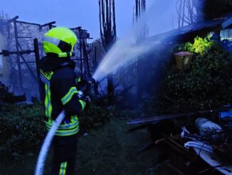 FW-NE: Brand in einer Kleingartenanlage in Holzheim | Keine Verletzten