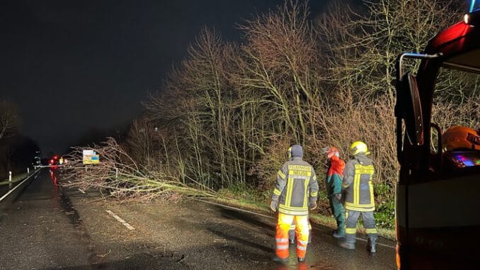 FW-NE: Keine Ruhe nach dem Sturm | weitere sturmbedingte Einsätze für die Feuerwehr