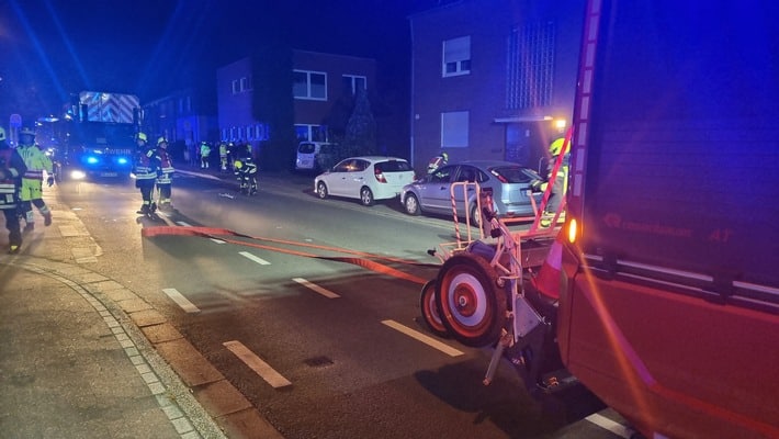 FW-OB: Kellerbrand auf der Beethovenstraße