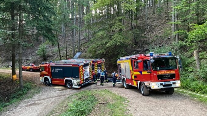 FW-OG: Waldbrand in Offenburger Ortsteil Zell-Weierbach