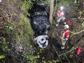 FW-PL: Schwer Verletzte nach Alleinunfall. Bergungsunternehmen im Einsatz