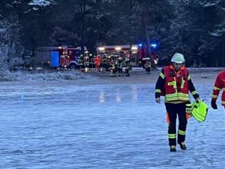 FW-ROW: Eisrettung auf dem Bullensee