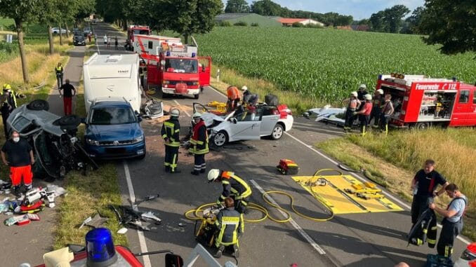 FW-ROW: Zwei Unfälle auf der B71 zwischen Zeven und Rotenburg