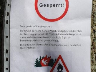 FW-SE: Gefahr durch Wald- und Vegetationsbrände