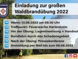 FW-SE: Großübung in der &quot;Försterei Heidmühlen der Schleswig-Holsteinischen Landesforsten&quot; am 13.08.2022 (Vertreter*innen der Presse)