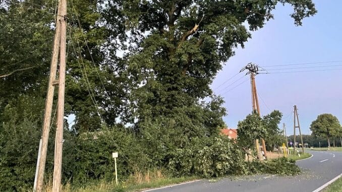 FW-Schermbeck: Sturmschaden an der Malberger Straße