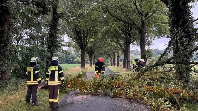 FW-Schermbeck: Sturmscheinsätze sorgten für viel Arbeit bei der FW Schermbeck