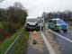 FW Sonsbeck: Auslaufende Betriebsmittel nach Verkehrsunfall auf der A57