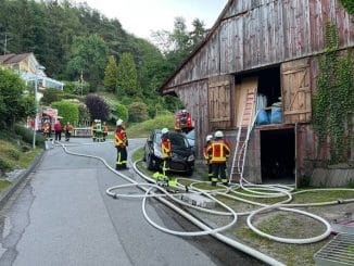 FW Stockach: Brand eines Holzverschlags