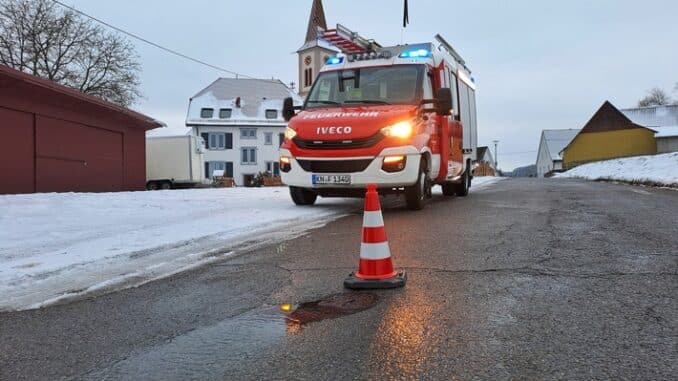 FW Stockach: Wasseraustritt