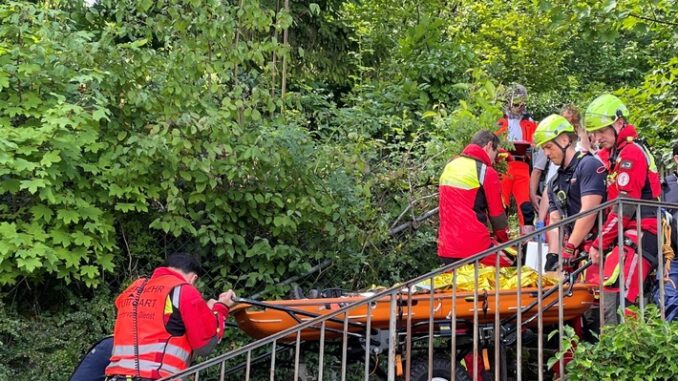 FW Stuttgart: Transporthilfe durch die Feuerwehr in unwegsamem Gelände