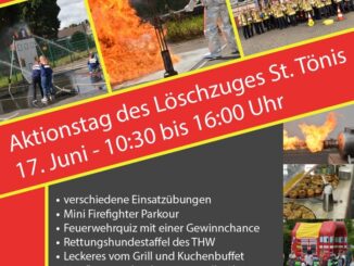 FW Tönisvorst: Aktionstag der Feuerwehr Tönisvorst - Löschzug St. Tönis