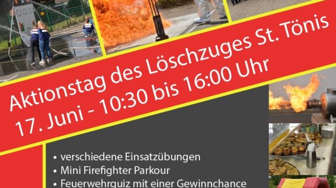 FW Tönisvorst: Aktionstag der Feuerwehr Tönisvorst - Löschzug St. Tönis