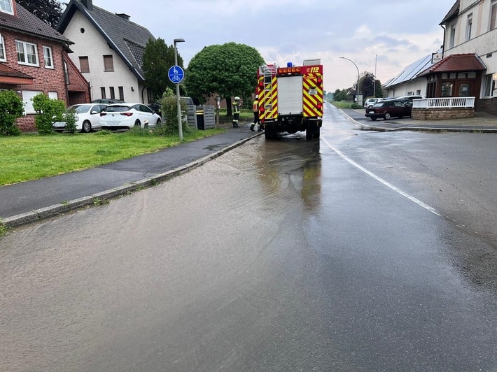 FW-WRN: Mehrere unwetterbedingte Einsätze im Werner Stadtgebiet