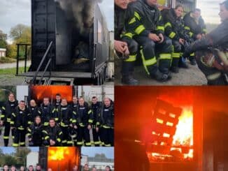 FW-WRN: Realbrandausbildung der Freiwilligen Feuerwehr Werne