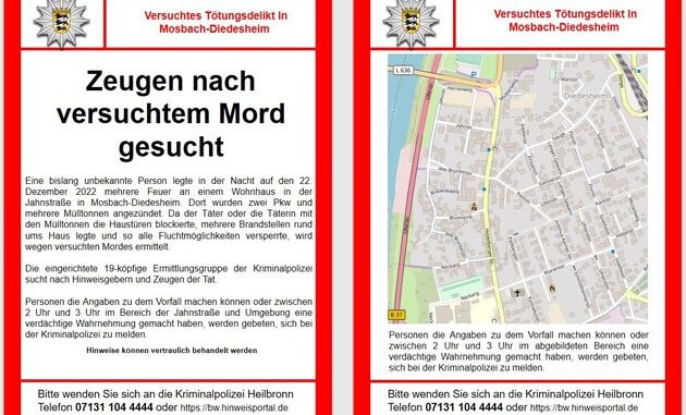 ▷ POL-HN: Gemeinsame Pressemitteilung der Staatsanwaltschaft Mosbach und des ...