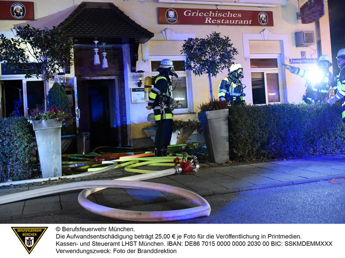 FW-M: Feuer in Restaurant (Obergiesing-Fasangarten)