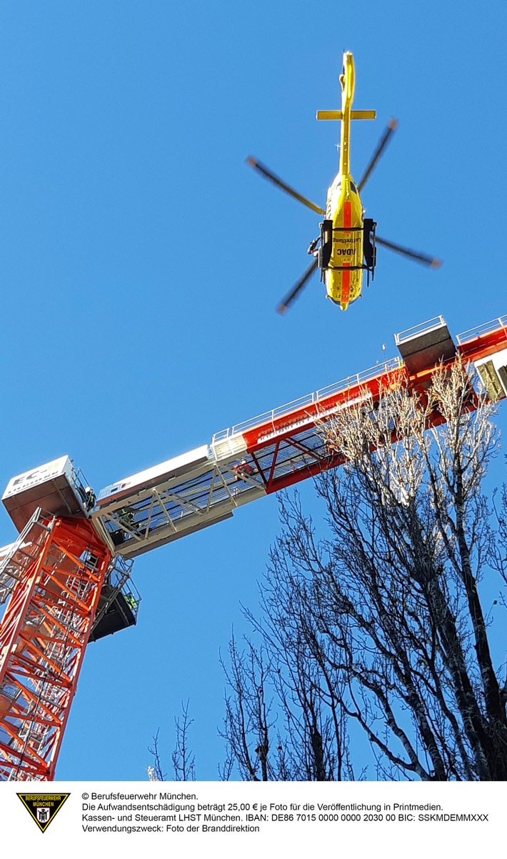 FW-M: Notfall in 45 Meter Höhe (Ramersdorf)