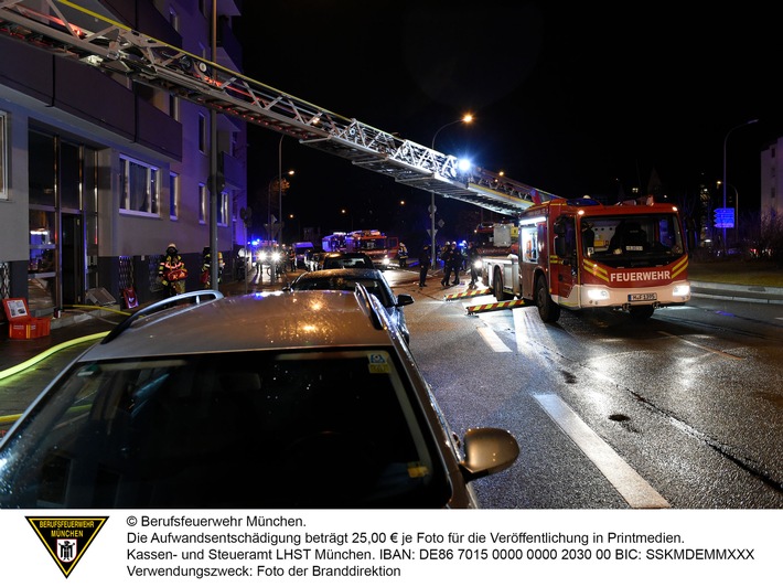 FW-M: Wohnung nach Zimmerbrand unbewohnbar (Berg am Laim)