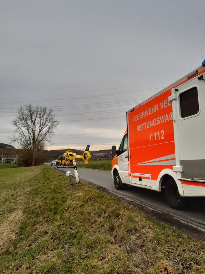 FW-Velbert: Internistischer Notfall in der Luft - Hubschrauber &quot;kapert&quot; Rettungswagen