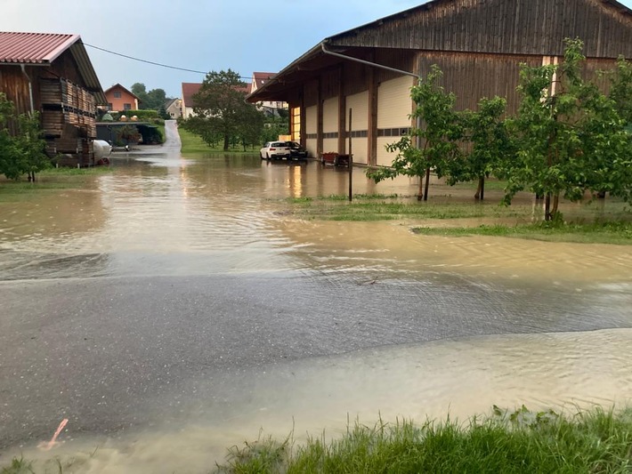 KFV Bodenseekreis: Schwere Gewitter mit Starkregen sorgen für zahlreiche Feuerwehreinsätze im Bodenseekreis