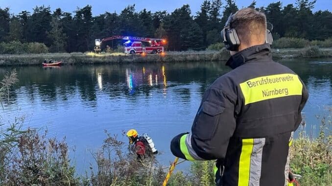 Feuerwehr Nürnberg: Großangelegte Personensuche im Main-Donau-Kanal bei Nürnberg fordert Einsatzkräfte der Feuerwehr, der Wasserwacht, der DLRG, des Rettungsdienstes und der Polizei